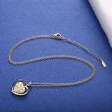 925 Silver Sagittarius Heart Pendant Choker Necklace