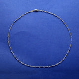 925 Silver Twisted Necklace for Women Party Punk Rock Long Chain Jewelry