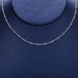 925 Silver Twisted Necklace for Women Party Punk Rock Long Chain Jewelry
