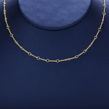 925 Silver Twisted Necklace for Women Party Punk Rock Long Chain Jewelry