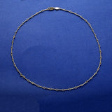 925 Silver Twisted Necklace for Women Party Punk Rock Long Chain Jewelry