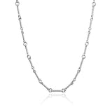 925 Silver Twisted Necklace for Women Party Punk Rock Long Chain Jewelry