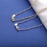 925 Silver Twisted Necklace for Women Party Punk Rock Long Chain Jewelry