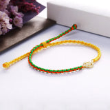 925 Silver Smile Twist Bracelet Colorful Rope Bangle