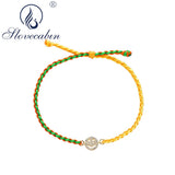 925 Silver Smile Twist Bracelet Colorful Rope Bangle