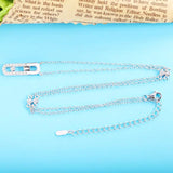 925 Silver Zircon Pave Pendant Necklace For Women Party CZ Chain Collier Jewelry