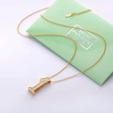 925 Silver Zircon Lucky Number One Pendant Necklace Friendship Gift