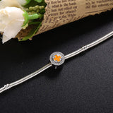 925 Silver Orange Cross Charms Beads for Bracelet Bangle