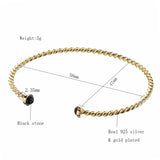 Adjustable 925 Sterling Silver Bracelets Bangles For Women