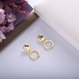925 Sterling Silver Ladybug Dangling Hoop Earrings Animal Party Jewelry