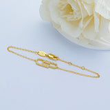 925 Silver Safety Pin Link Chain Bracelet for Women High Paperclip Bangle