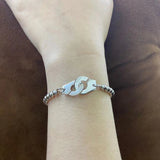 925 Sterling Silver Handcuff Bracelets Menottes Women Fine Jewelry