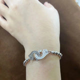 925 Sterling Silver Handcuff Bracelets Menottes Women Fine Jewelry