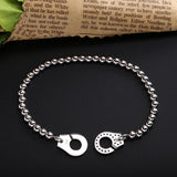 925 Sterling Silver Handcuff Bracelets Menottes Women Fine Jewelry