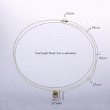 925 Silver Letter A M Zircon Necklace Choker Chain