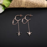 925 Silver Dragonfly Drop Earrings High Crystal Fine Jewelry
