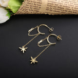 925 Silver Dragonfly Drop Earrings High Crystal Fine Jewelry