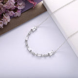 925 Silver Square CZ Choker Necklace High Femme Gift