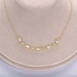 925 Silver Square CZ Choker Necklace High Femme Gift