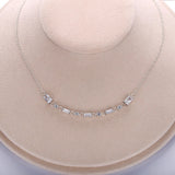 925 Silver Square CZ Choker Necklace High Femme Gift