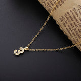 925 Silver Lucky Number 8 Pendant Choker Necklace With Clear CZ