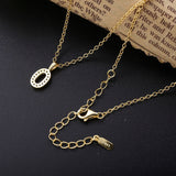 925 Silver Lucky Number 8 Pendant Choker Necklace With Clear CZ