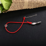 925 Sterling Silver Red Rope Chain Bracelet for Women