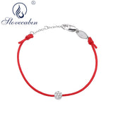 925 Sterling Silver Red Rope Chain Bracelet for Women