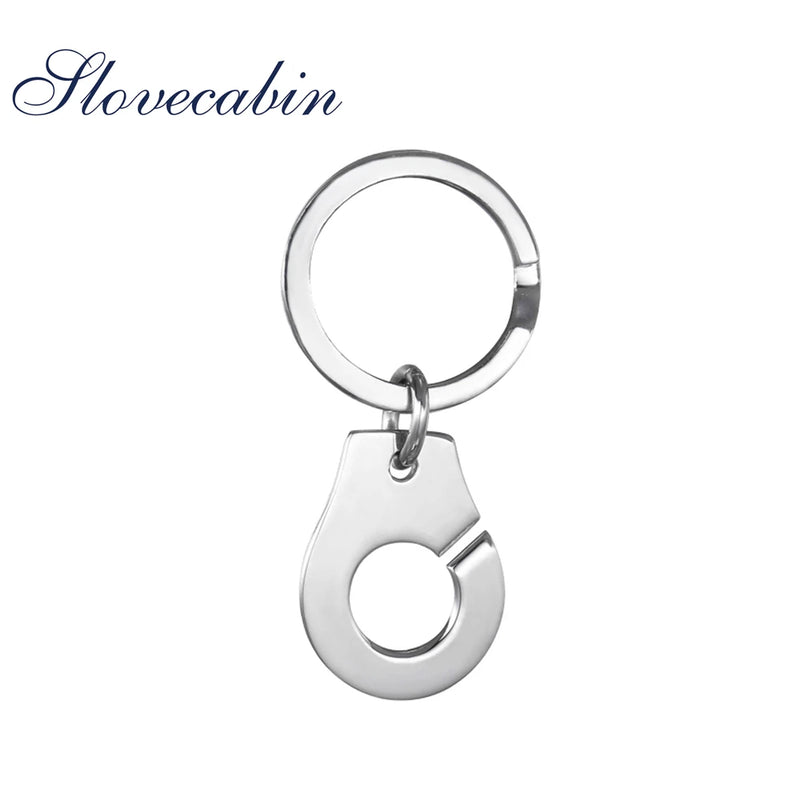 925 Silver Handcuff Keychain Menotte Style Jewelry
