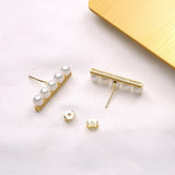 925 Silver Pearl Earrings with CZ for Women