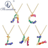 925 Silver Rainbow Crystal Pendant Necklace