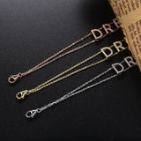 925 Sterling Silver Dream Charms Letter Chain Bracelet Women Party Jewelry