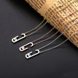 925 Silver Europe Jewelry Zircon Pave Drop Pendant Necklace