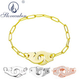 925 Silver Handcuff Bracelet Menotte Bangle Jewelry