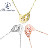 925 Silver Handcuff Menottes Chain Necklace Wedding Jewelry