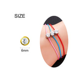 925 Sterling Silver Rope Clear Zircon Bracelet Women Fine Jewelry