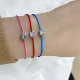 925 Sterling Silver Rope Clear Zircon Bracelet Women Fine Jewelry