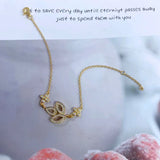 925 Silver Three Luster Leafs Women Bracelet Bangle Crystal Gift