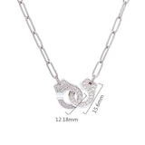 925 Silver Menottes Pendant Choker Necklaces Handcuffs Fine Jewelry