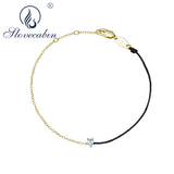 925 Sterling Silver Heart Rope-Link Bracelet Crystal Jewelry
