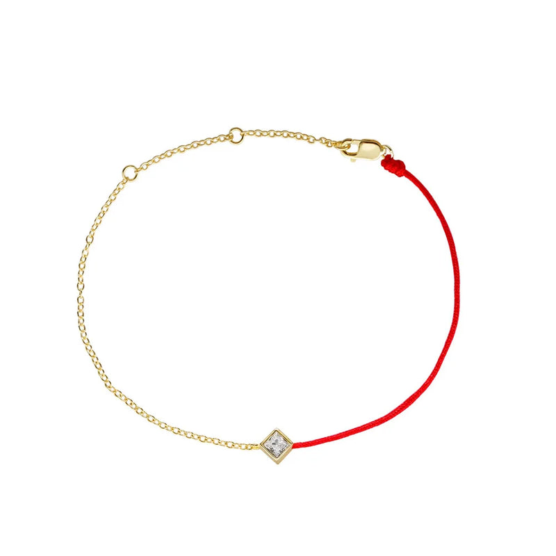 925 Silver Red Rope Bracelet Couple Bangle Fine Jewelry
