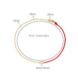 925 Silver Red Rope Bracelet Couple Bangle Fine Jewelry