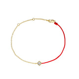 925 Silver Red Rope Bracelet Couple Bangle Fine Jewelry