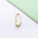925 Silver Safety Pin Drop Earring Paper Clip Party Jewelry