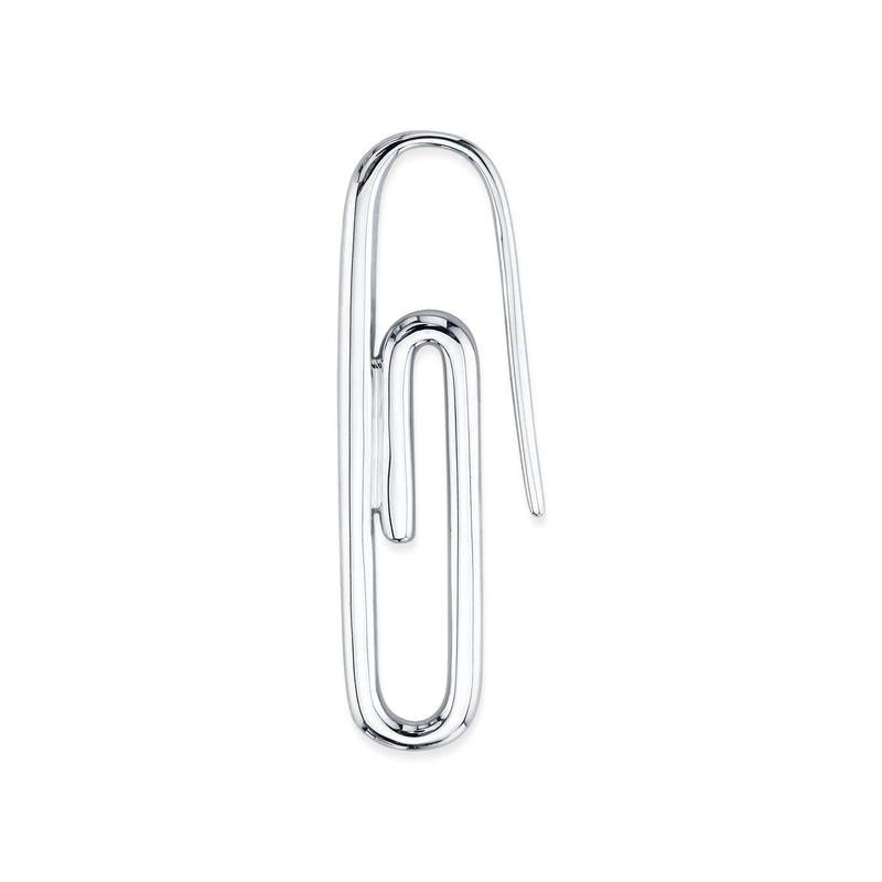 925 Silver Safety Pin Drop Earring Paper Clip Party Jewelry