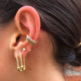 925 Silver Safety Pin Drop Earring Paper Clip Party Jewelry