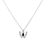 925 Silver Butterfly Necklace with CZ Femme Bijoux Fine Jewelry