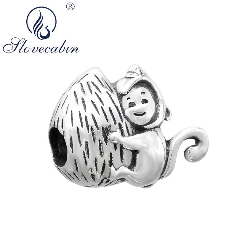 925 Sterling Silver Monkey Charm for Women Bracelet & Bangle