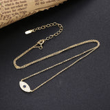 925 Silver Evil Eye Lucky Pendant Necklace Choker for Women