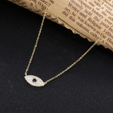 925 Silver Evil Eye Lucky Pendant Necklace Choker for Women